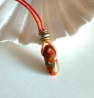 Naturalny JASPIS MOZAIKA - wisior, naszyjnik