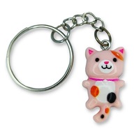 Brelok Kot KOTEK Różowy Zawieszka DO KLUCZY Słodki Lekki PREZENT