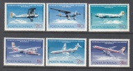 RUMUNIA Mi 3343-3348 SAMOLOTY seria z 1976