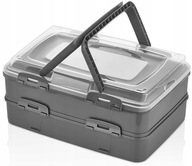 Pojemnik Na Ciasto Dwupoziomowy Na Wypieki 2 Piętra Prostokątny Dwupiętrowy