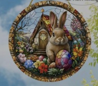 Łapacz słońca,witraż zajączek wielkanocny duży