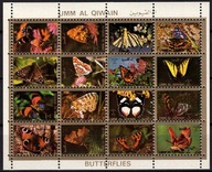 **UMM AL QIWAIN 1514-29 = 45E - MAŁY FORMAT - MOTYLE