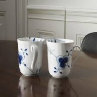 ROYAL COPENHAGEN Kubki Blue Fluted Mega 2 szt. porcelana danish design