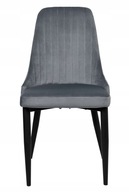 KRZESŁO WELUROWE LOFTOWE WYSOKIE OPARCIE NOWOCZESNE TAPICEROWANE GRAFITOWE