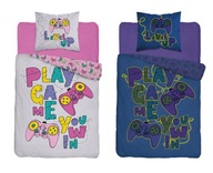 pościel bawełniana dwustronna, świecąca Gamer Pad