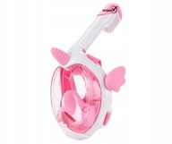 Maska do nurkowania dziecięca, pełnotwarzowa, z rurką do nurkowania