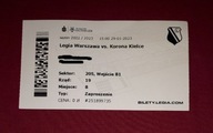 Bilet Legia Warszawa - Korona Kielce - 29.01.2023