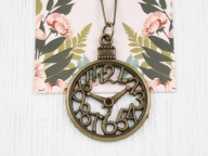 Native Bloom wisiorek ZEGAR vintage retro NB102