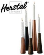 HERSTAL SIESTA ŚWIECZNIKI DREWNO WOOD 36cm MEGA KOMPLET 6szt. DANISH DESIGN