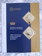 Folder do monety złotej 500 zł - Tysiąclecie koronacji Bolesława Chrobrego.