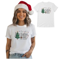 DAMSKA KOSZULKA ŚWIĄTECZNA T-SHIRT BOŻE NARODZENIE ŚWIĘTA PREZENT MIKOŁAJ M