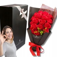 FLOWER BOX BUKIET RÓŻ MYDLANYCH DUŻY KWIATY PREZENT DLA NIEJ