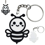 Słodki Brelok PSZCZOŁA Biała PSZCZÓŁKA Dekoracja do Kluczy i Torebki