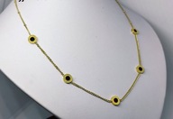 5751 Naszyjnik Celebrytka Czarna Masa;Stal