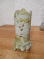 Wazon/ świecznik ze steatytu kamienia mydlanego wzór w szyszki 1983 r.