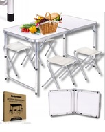 STÓŁ BANKIETOWY 60x120x69,5 TURYSTYCZNY, SKŁADANY,SOLIDNY HIT SEZONU BIAŁY