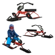 SANKI NARTOSANKI Z KIEROWNICĄ QUAD NA ŚNIEG DLA DZIECI METALOWE