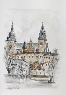 Kraków akwarela format a4 autor R. Kępa