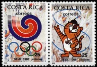 **88 Costa Rica 1350-51 - Kostaryka - OLIMPIADA SEUL 1988