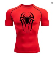 Koszulka kompresyjna z krótkim rękawem męska koszulka fitness bieganie