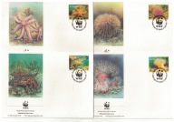 02-FDC-KP21- Alderney,WWF,1993, Koralowce