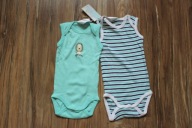 body niemowlęce 68/74 + 74/80 NOWE 2-pak