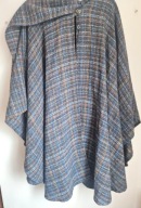 Ponczo + szalik z wełny z merynosów r.one size & James