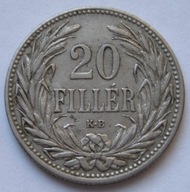 Austro - Węgry 20 filler 1908