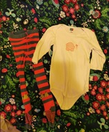 komplecik białe body plus rajstopki