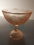 CUKIERNICA HSG ZĄBKOWICE WACHLARZE SZKŁO ROZALINOWE z PRL-u