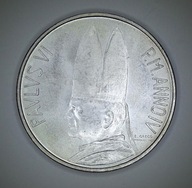.WATYKAN, PAWEŁ VI, 500 LIRÓW 1966r. Ag 41