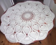 Szydełkowa kordonek stary wzór vintage średnica 70 cm