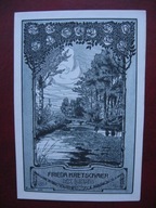 Hirzel Hermann Ex libris Frieda Kretschmer ekslibris sygnowany secesja