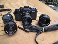 Aparat Yashica/Contax 167MT + 4 OBIEKTYWY + KONWERTER