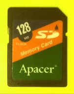 SD 128 MB >> A P A C E R >> Made in TAIWAN
