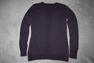 Hugo Boss Sweter Damski Wełniany Fioletowy