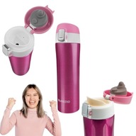 KUBEK TERMICZNY TERMOS NA KAWĘ HERBATĘ ANTYPOŚLIZGOWY Z USTNIKIEM 500ML