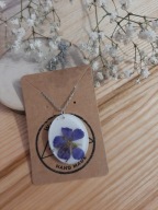 Naszyjnik z żywicy z suszonymi kwiatami Wyjątkowe prezent