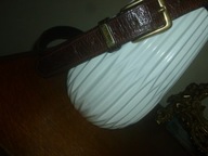 MULBERRY-PASEK DAMSKI -117,5/2,8CM,SKÓRA NAT-LOGO.