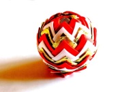 Bombka kula karczoch rękodzieło Boże Narodzenie 8cm