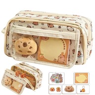 PIÓRNIK SZKOLNY ROZKLADANY DLA DZIEWCZYNKI DUZY KAPIBARA + 25 AKCESORII