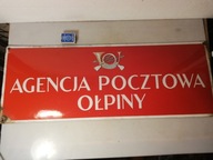 STARA TABLICA EMALIOWANA AGENCJA POCZTOWA 75 cm x 28 cm