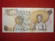 GHANA, 5 CEDIS, P-15b, 1977, UNC, BARDZO RZADKI