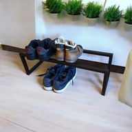 STOJAK NA BUTY OBUWIE METALOWY REGAŁ PÓŁKA SOLIDNY LOFT CZARNY