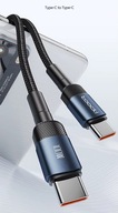 Kabel TOOCKI USB typ C - USB typ C 1m czarny USB-C -> USB-C WYTRZYMAŁY