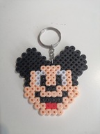 Brelok z koralików HAMA handmade Myszka Miki twarz