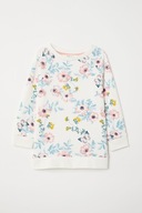 Długa bluza z nadrukiem w kwiaty H&M 122/128