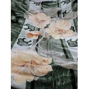 Koc Elway akryl 200 cm x 240 cm zielony kwiat