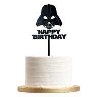 Ozdoba Topper na Tort Happy Birthday z motywem Star Wars Dekoracja Vader