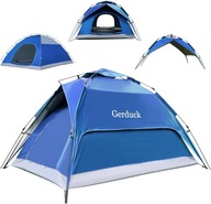 GERDUCK Namiot Kempingowy 3w1 2/3/4 Osobowy Pop Up Niebieski Wodoodporny